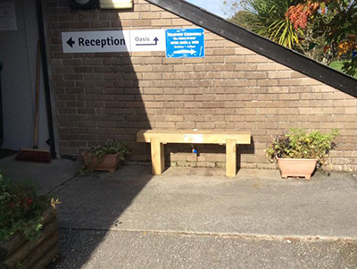 Boogie bench donated to Lostwithiel Community Centre