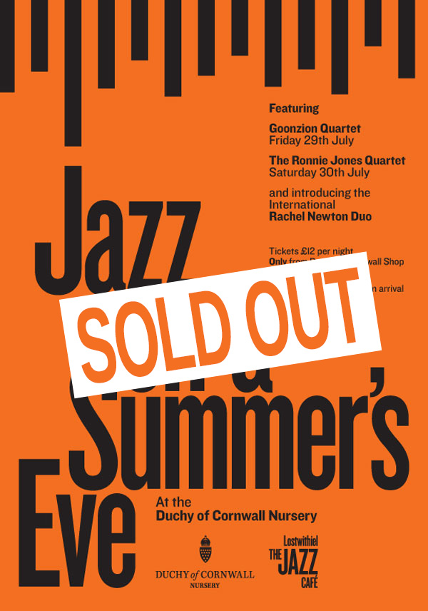 Jazz on a Summers Eve at Duchy of Cornwall Nursery and Cafe - Sold Out